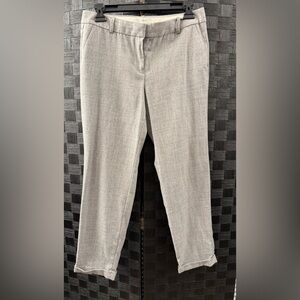 J. Crew Café Capri Pants | Size 2 | 100% Wool | Light Gray Heather